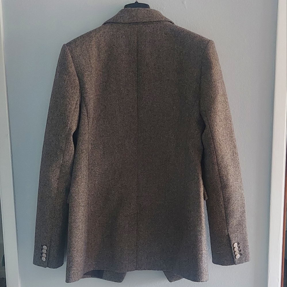 New BANANA REPUBLIC Herringbone Captain's Blazer - 8 Tall - Picture 7 of 9